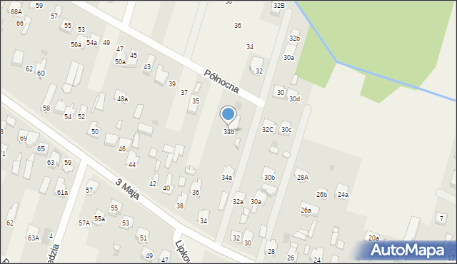 Truskaw, 3 Maja, 34b, mapa Truskaw