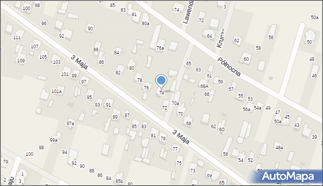 Truskaw, 3 Maja, 74, mapa Truskaw