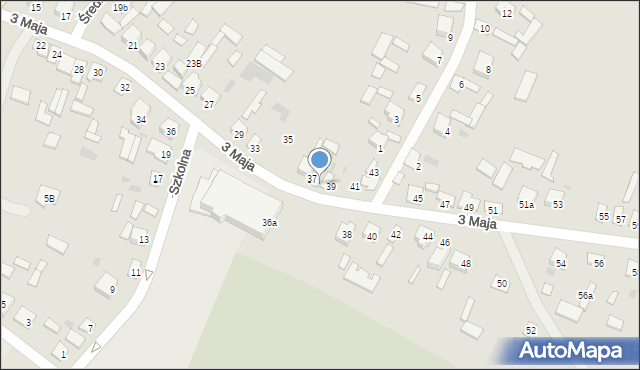 Tyszowce, 3 Maja, 37a, mapa Tyszowce