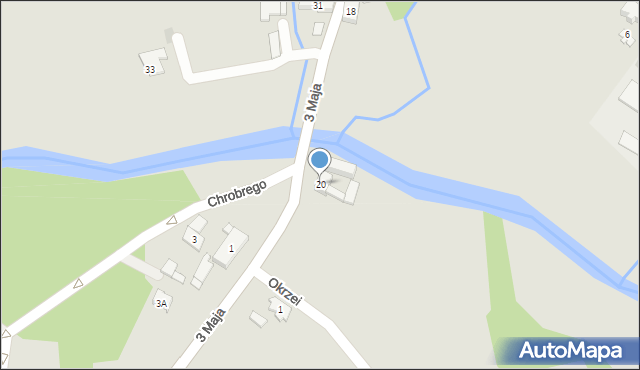 Ujazd, 3 Maja, 20, mapa Ujazd