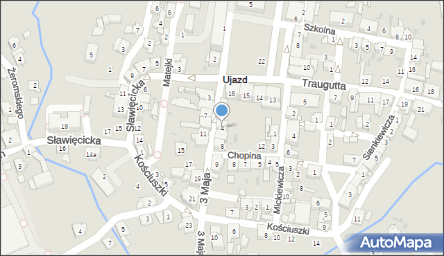 Ujazd, 3 Maja, 4, mapa Ujazd