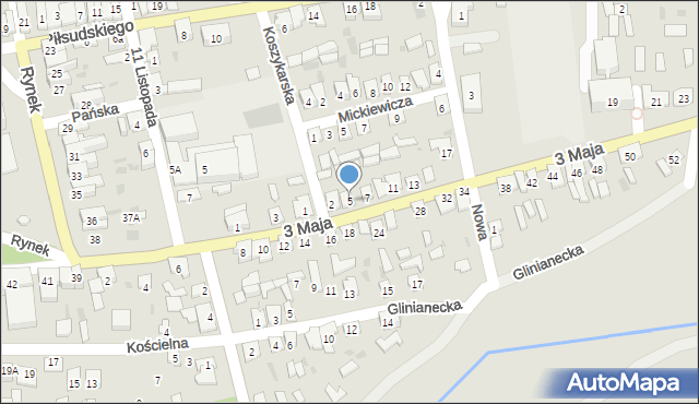 Ulanów, 3 Maja, 5, mapa Ulanów