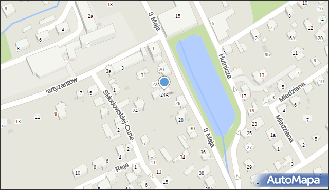 Ustroń, 3 Maja, 24A, mapa Ustroń