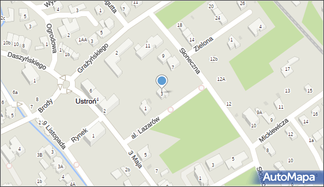 Ustroń, 3 Maja, 3, mapa Ustroń