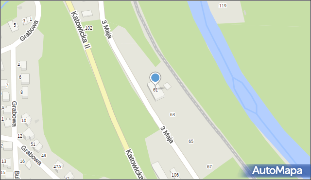 Ustroń, 3 Maja, 61, mapa Ustroń