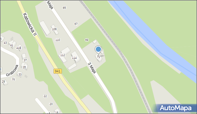 Ustroń, 3 Maja, 71, mapa Ustroń