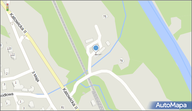Ustroń, 3 Maja, 77, mapa Ustroń