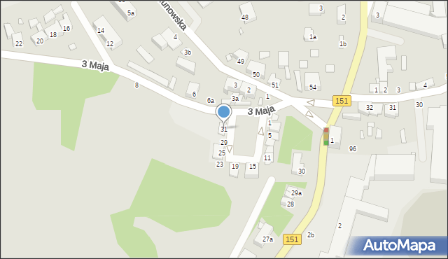 Węgorzyno, 3 Maja, 31, mapa Węgorzyno