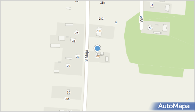 Werbkowice, 3 Maja, 28, mapa Werbkowice