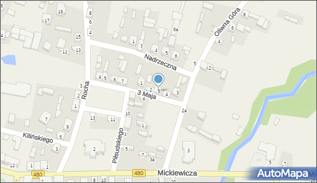 Widawa, 3 Maja, 3, mapa Widawa