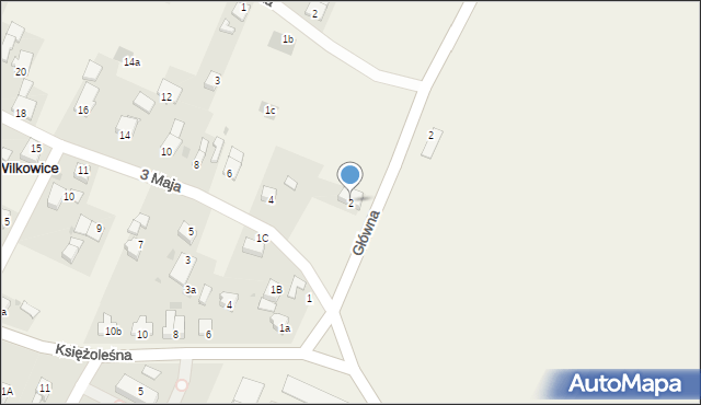 Wilkowice, 3 Maja, 2, mapa Wilkowice