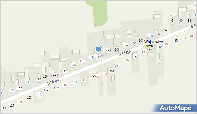 Wojsławice, 3 Maja, 112, mapa Wojsławice