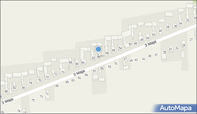 Wojsławice, 3 Maja, 60, mapa Wojsławice