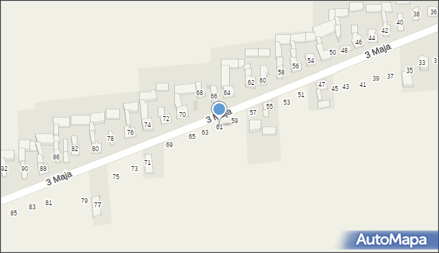 Wojsławice, 3 Maja, 61, mapa Wojsławice