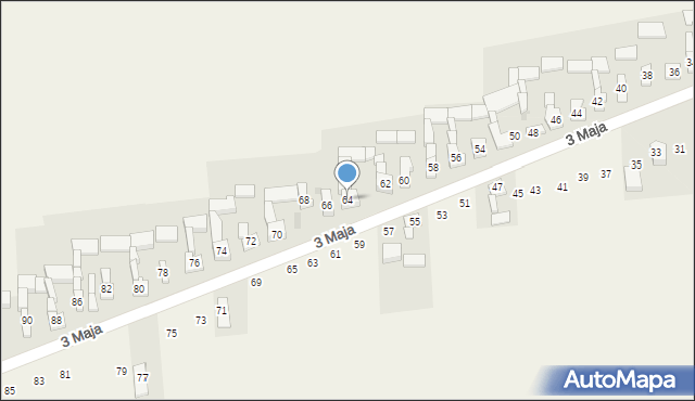 Wojsławice, 3 Maja, 64, mapa Wojsławice