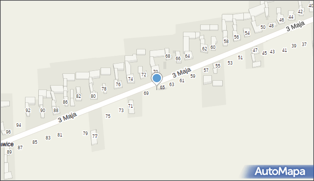 Wojsławice, 3 Maja, 67, mapa Wojsławice