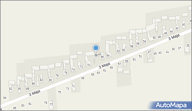 Wojsławice, 3 Maja, 68, mapa Wojsławice