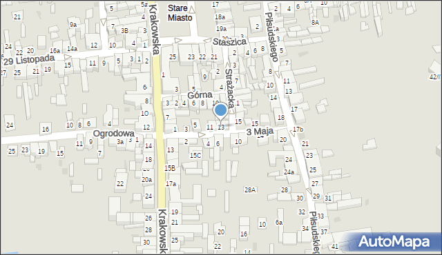 Wolbrom, 3 Maja, 13, mapa Wolbrom