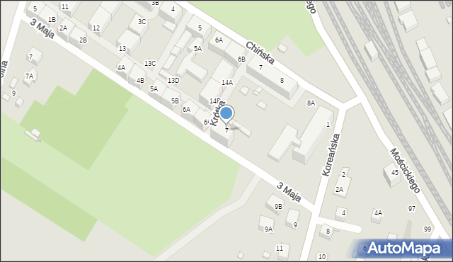 Wrocław, 3 Maja, 7, mapa Wrocławia