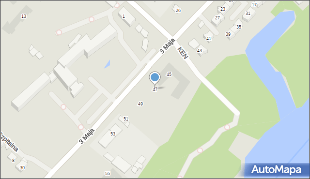Wyszków, 3 Maja, 47, mapa Wyszków