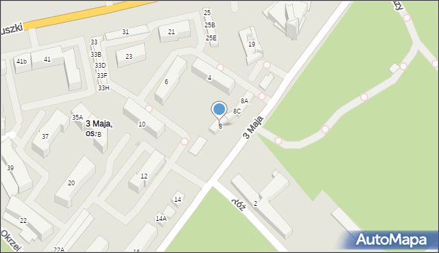 Wyszków, 3 Maja, 8, mapa Wyszków