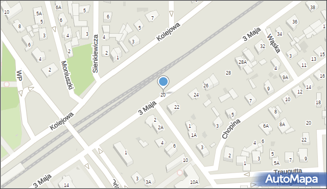Ząbki, 3 Maja, 20, mapa Ząbki