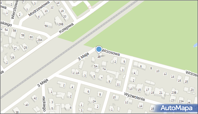 Ząbki, 3 Maja, 48, mapa Ząbki