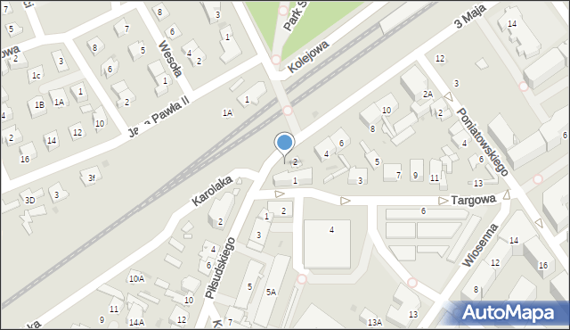 Ząbki, 3 Maja, 4a, mapa Ząbki