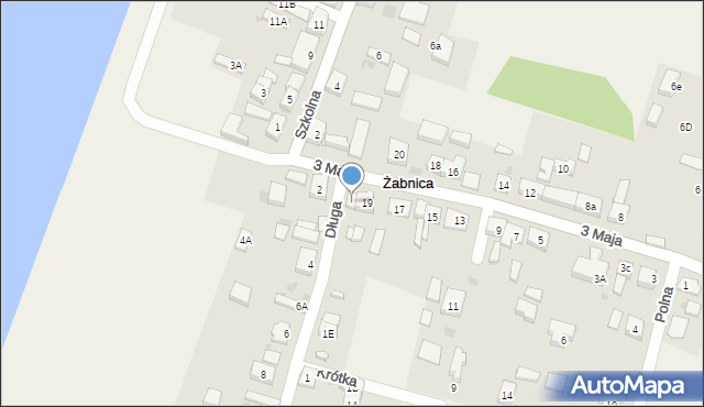 Żabnica, 3 Maja, 19A, mapa Żabnica