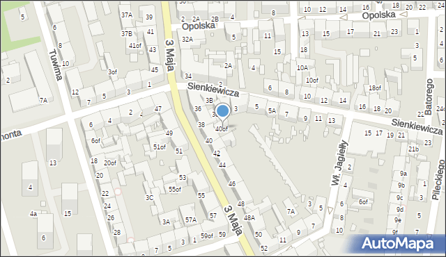 Zabrze, 3 Maja, 40of, mapa Zabrza