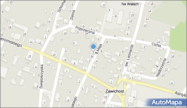 Zawichost, 3 Maja, 5, mapa Zawichost