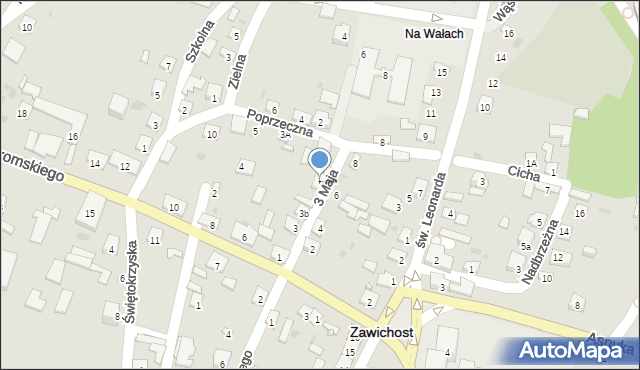 Zawichost, 3 Maja, 7, mapa Zawichost