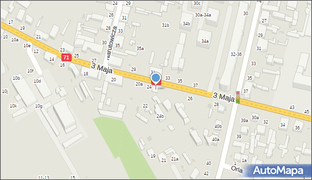 Zgierz, 3 Maja, 24a, mapa Zgierz