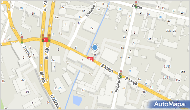Zgierz, 3 Maja, 5a, mapa Zgierz