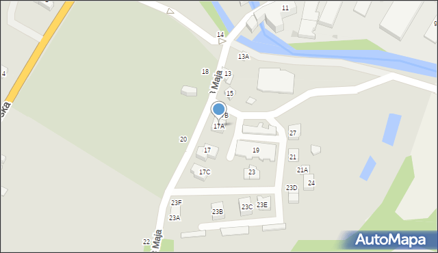 Żukowo, 3 Maja, 17A, mapa Żukowo