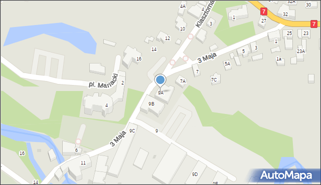 Żukowo, 3 Maja, 9A, mapa Żukowo