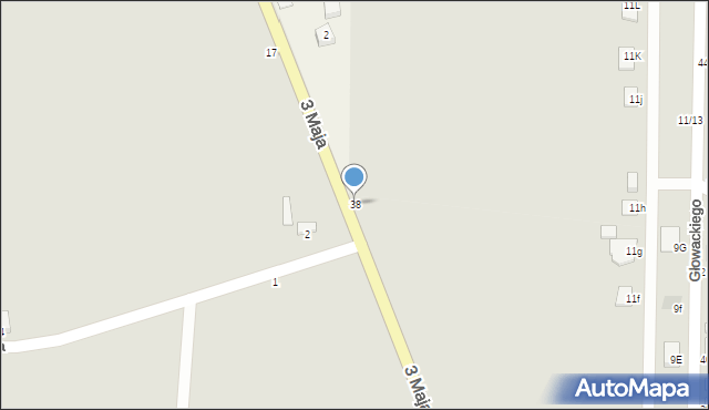 Żychlin, 3 Maja, 38, mapa Żychlin