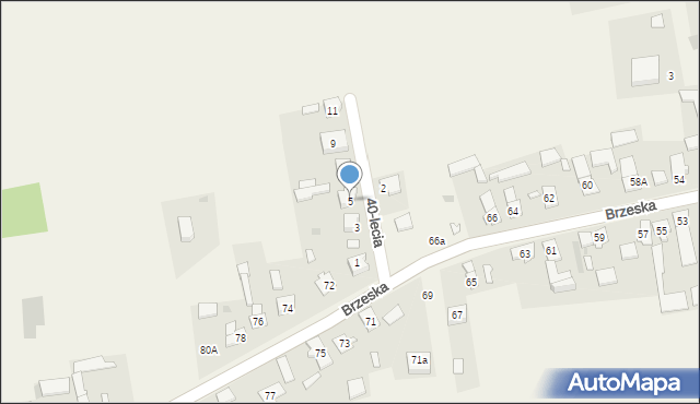 Świerczów, 40-lecia, 5, mapa Świerczów