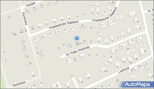 Suwałki, 41 Pułku Piechoty, 20, mapa Suwałk