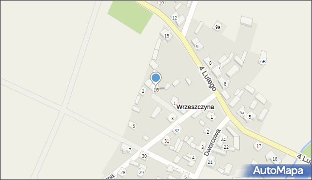 Wrzeszczyna, 4 Lutego, 16, mapa Wrzeszczyna