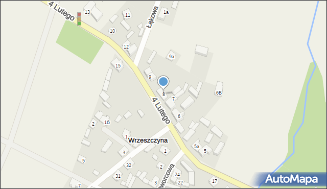 Wrzeszczyna, 4 Lutego, 8, mapa Wrzeszczyna