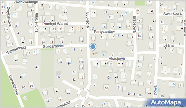 Łaskarzew, 550-lecia, 6, mapa Łaskarzew