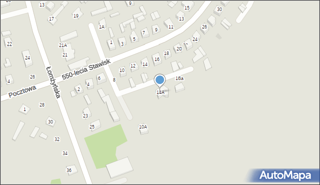 Stawiski, 550-lecia Stawisk, 14A, mapa Stawiski