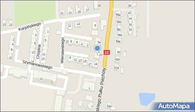 Wschowa, 55 Poznańskiego Pułku Piechoty, 5d, mapa Wschowa