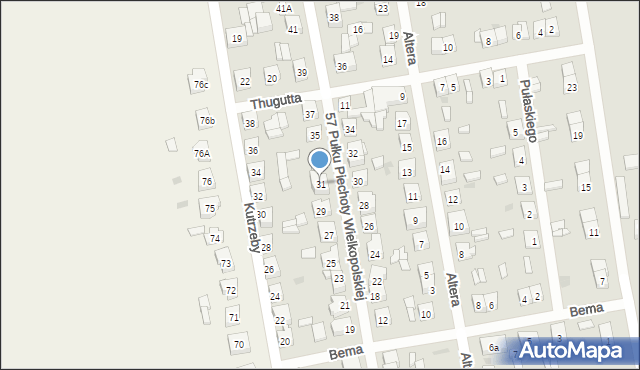 Łęczyca, 57 Pułku Piechoty Wielkopolskiej, 31, mapa Łęczyca