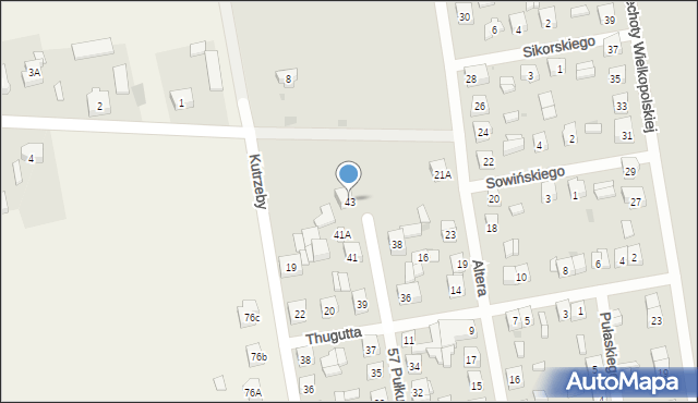 Łęczyca, 57 Pułku Piechoty Wielkopolskiej, 43, mapa Łęczyca