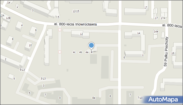 Inowrocław, 59 Pułku Piechoty, 4, mapa Inowrocławia