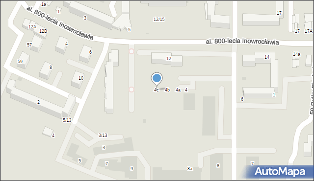 Inowrocław, 59 Pułku Piechoty, 4c, mapa Inowrocławia