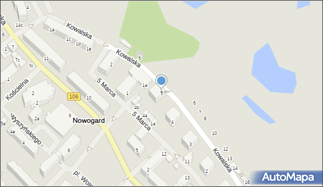 Nowogard, 5 Marca, 5, mapa Nowogard