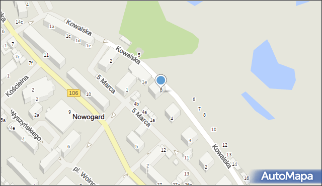 Nowogard, 5 Marca, 5b, mapa Nowogard